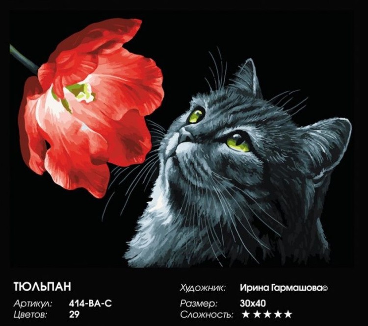 Картина по номерам «Тюльпан» — картинка 2