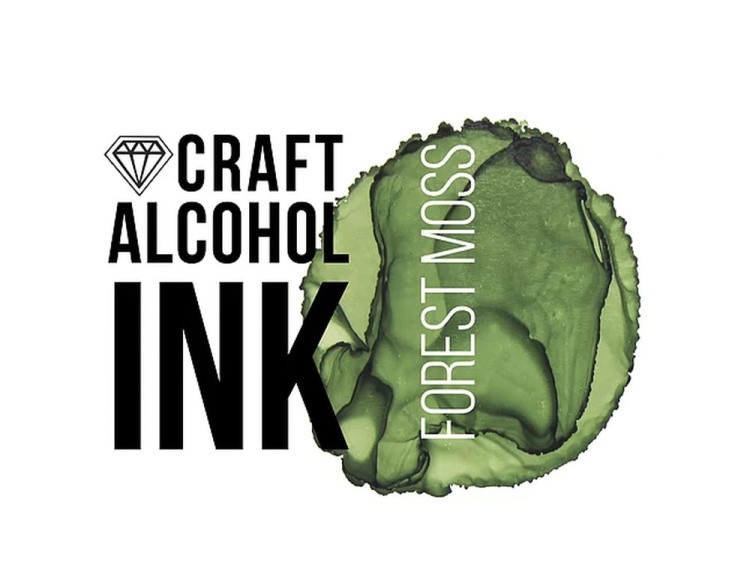 Алкогольные чернила лесной мох (Forest Moss) 20 мл, Craft Alcohol INK — картинка 2