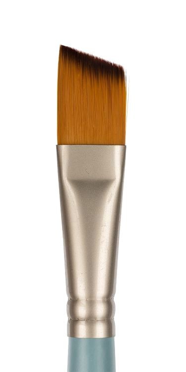 Кисть синтетика №16, плоская со скосом, 5 шт., короткая ручка, Vista-Artista — картинка 2