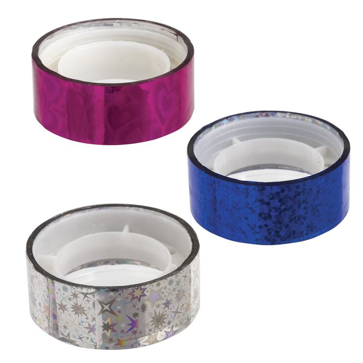 Клейкие ленты декоративные голографические, 3 шт., 15 мм х 5 м — картинка 2