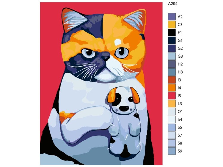 Картина по номерам «Любимая игрушка-щенок» — картинка 2