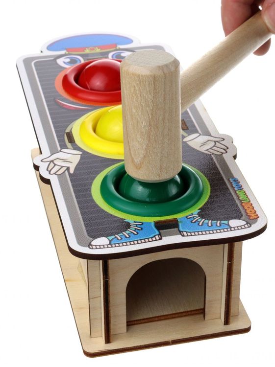 Стучалка цветная «Светофор», 3 отверстия — картинка 5