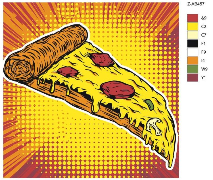 Картина по номерам «Кусочек пиццы» — картинка 2