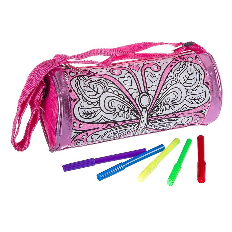 Сумка для раскрашивания Bondibon, бабочка с блестками — картинка 2