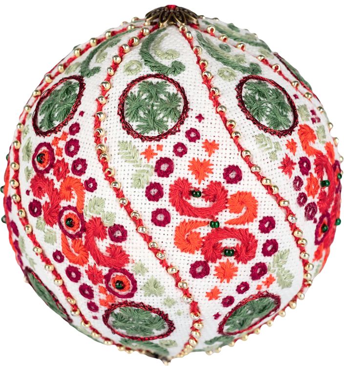 Набор для вышивания «Новогодняя игрушка. Рождественские узоры» — картинка 2