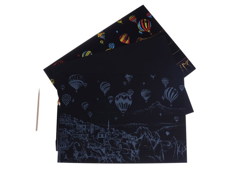 Скретч-картина «Воздушные шары» (цветная) — картинка 3