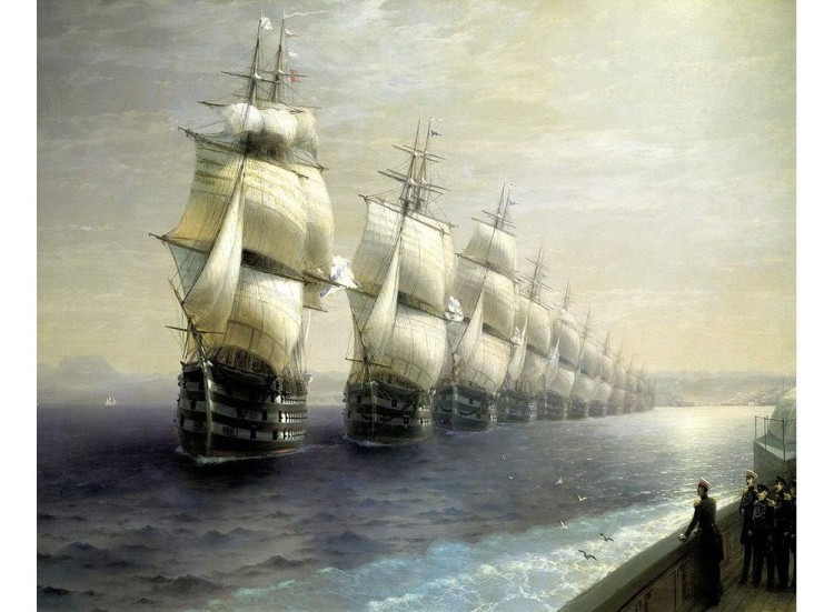 Картина по номерам «Смотр Черноморского флота» Ивана Айвазовского — картинка 2