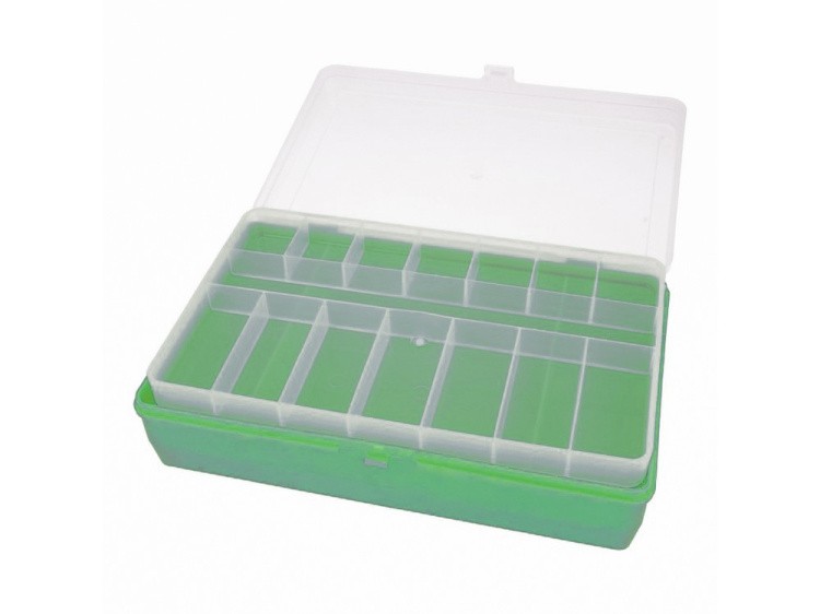 Коробка для мелочей №2 двухъярусная со вкладышем Trivol, цвет: салатовый — картинка 2