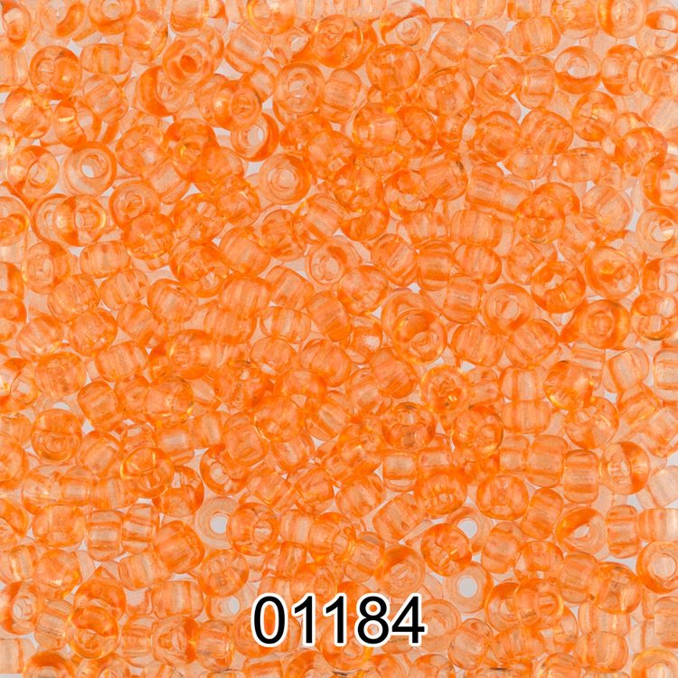 Бисер Чехия круглый 5 10/0, 2,3 мм, 500 г, цвет: 01184 оранжевый