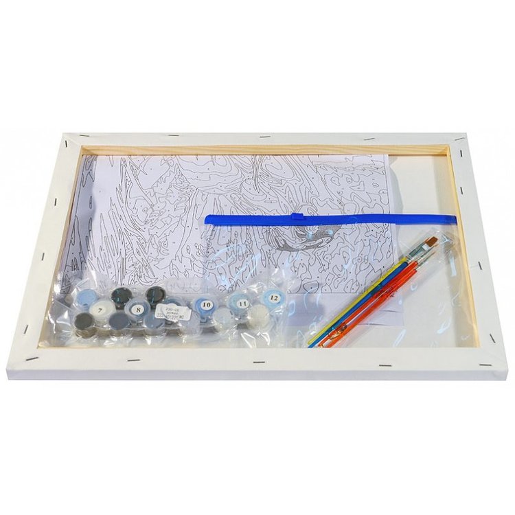 Картина по номерам «Белая лошадь» — картинка 3