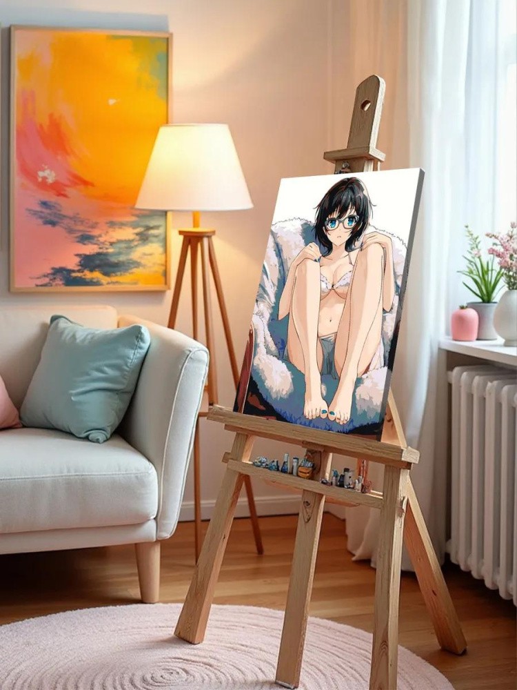 Картина по номерам «Девушка в белье на кресле, аниме 40x50» — картинка 10