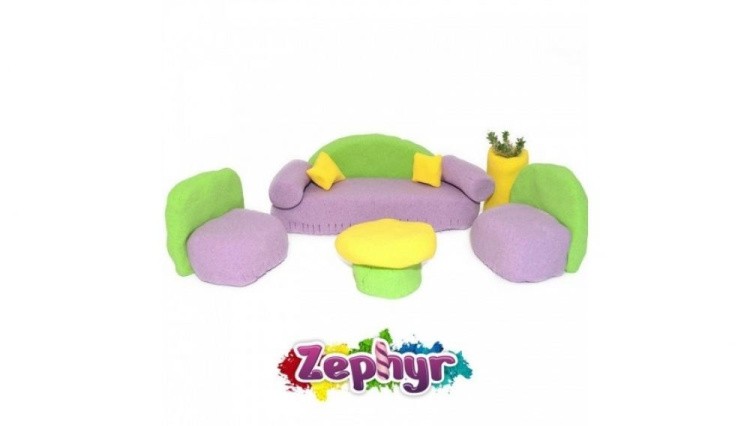 Кинетический пластилин Zephyr, розовый — картинка 3