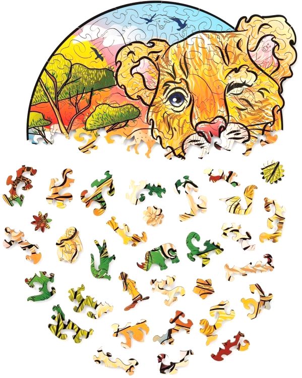 Деревянный пазл Wood Trick «Игривый Львенок» — картинка 4