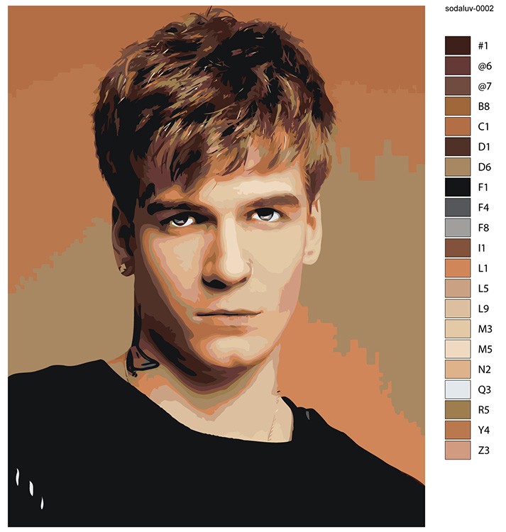 Картина по номерам «Рэпер Soda Luv Сода Лав» — картинка 2