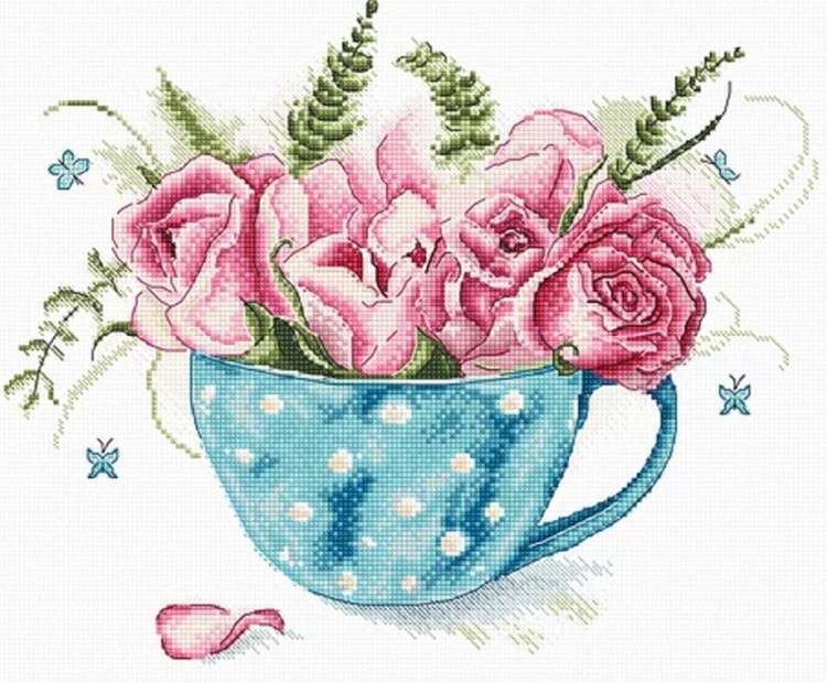 Набор для вышивания «A cup of roses»