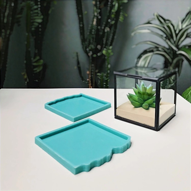 Силиконовый молд в виде среза камня (доп. элементы), модель№9, Craftsmen.store — картинка 2