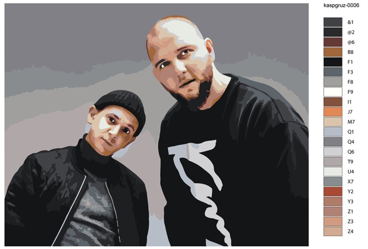 Картина по номерам «Рэп-группа Каспийский груз: Брутто и ВесЪ 4» — картинка 2