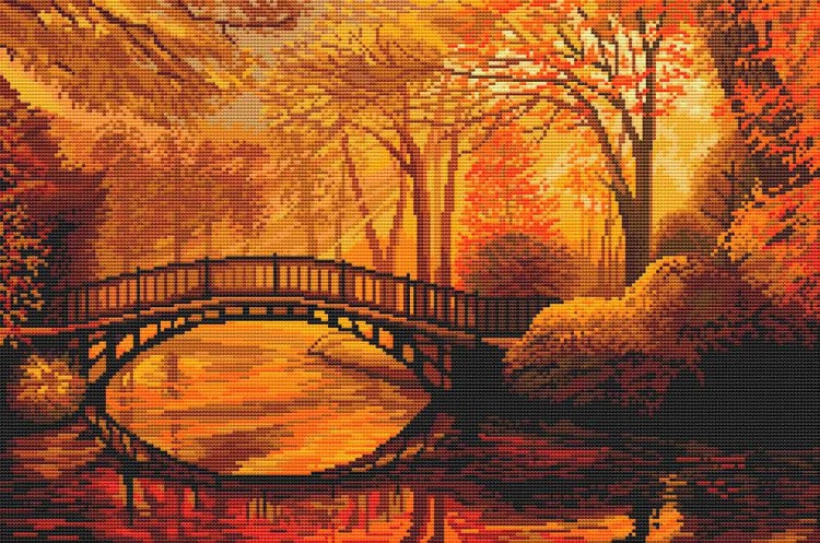 Алмазная вышивка «Осенний парк» — картинка 2