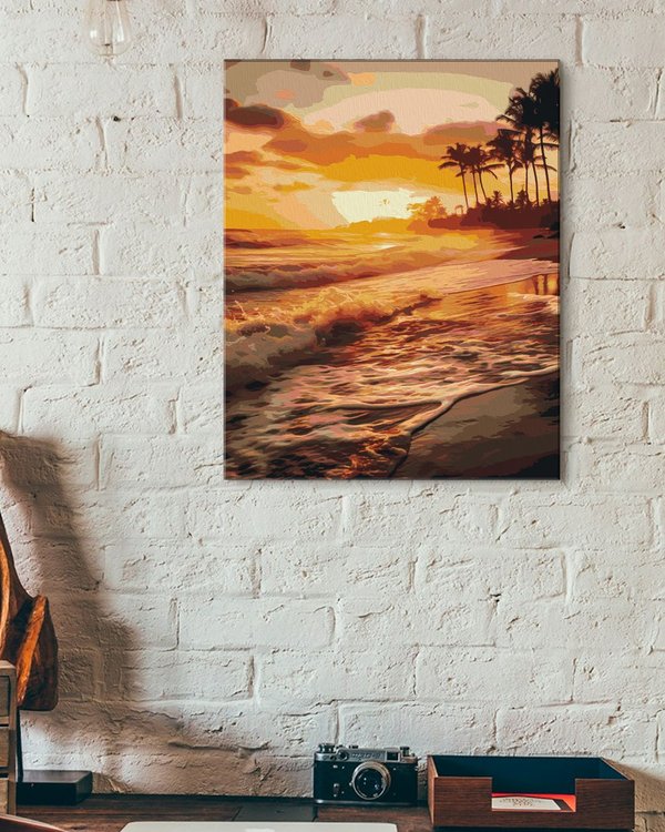 Картина по номерам «Прибой на рассвете» — картинка 3