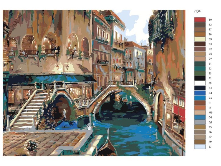 Картина по номерам «Венецианские мостики» — картинка 2