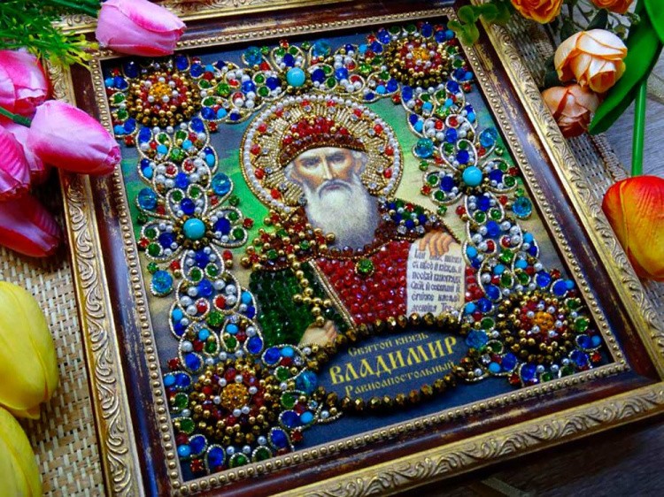 Набор вышивки хрустальными камнями «Святой Владимир» — картинка 6
