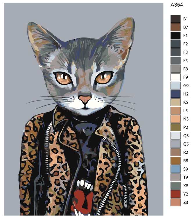 Картина по номерам «В модной куртке» — картинка 2