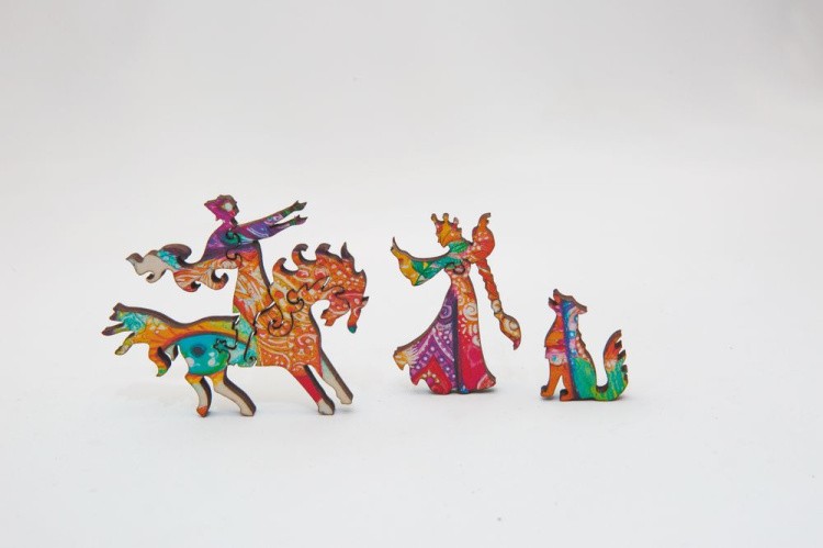 Деревянные пазлы DAVICI «Иван Царевич и серый волк 120 деталей» — картинка 5