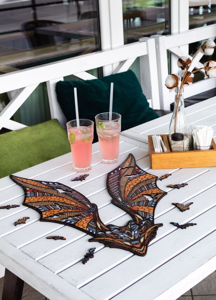 Деревянный, фигурный пазл EWA «Летучая Мышь L», 39x54 см — картинка 3