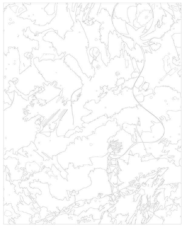 Картина по номерам «Сказка Маленький принц, цветы и шарики» — картинка 3