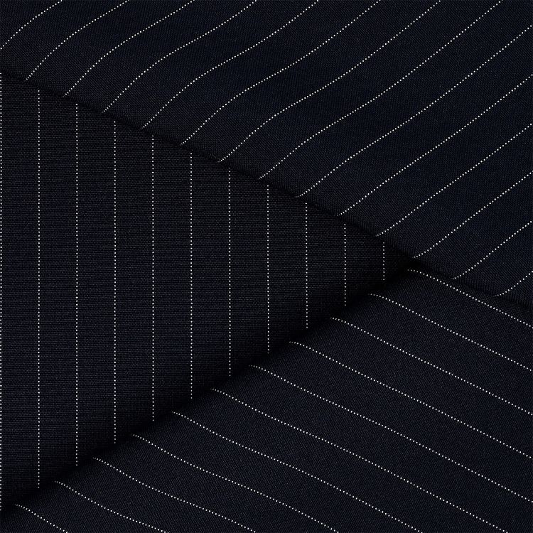 Ткань Габардин кач-во Фухуа, 180 г/м², 5 м x 150 см, цвет: темно-синий, принт полоска, TBY — картинка 4