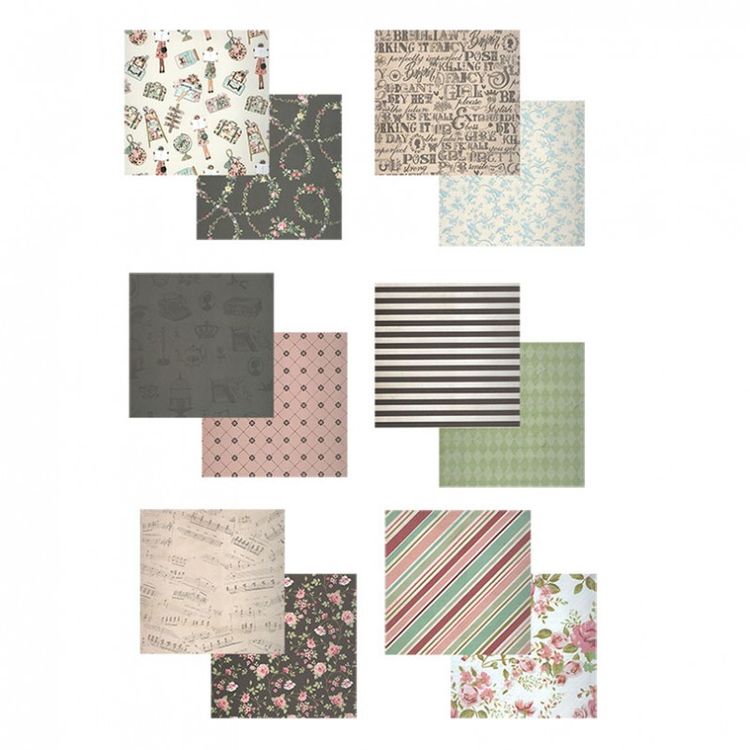 Набор бумаги для скрапбукинга «Ночные фиалки» 30,5x30,5 см — картинка 21