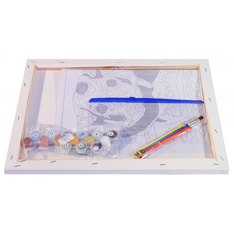 Картина по номерам «Щенки на лужайке» — картинка 3