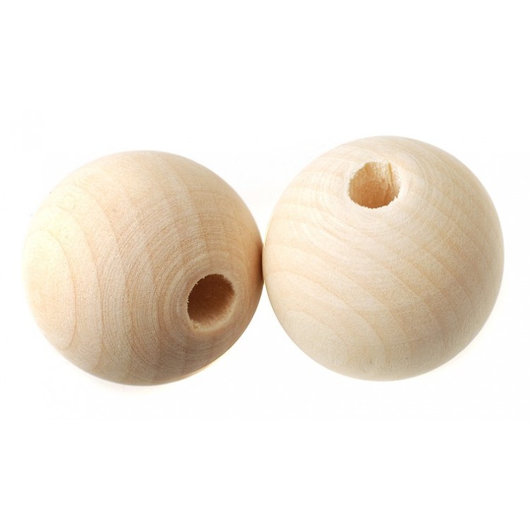 Бусины дерево, d 25 мм, 10 шт. — картинка 2