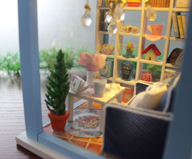 Набор для создания миниатюры (румбокс) «Фонарик Беседка у моря» (русифицированная версия) — картинка 4