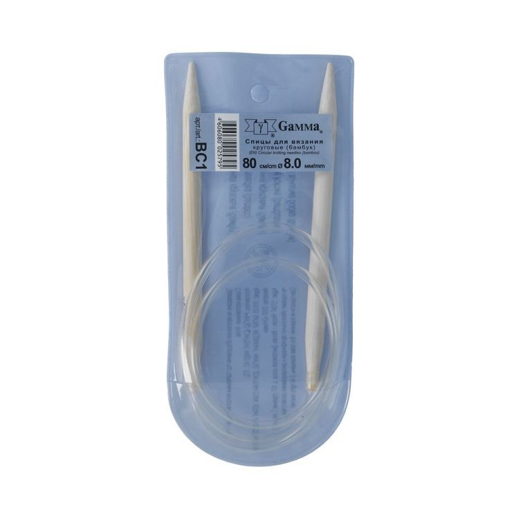 Спицы круговые 80 см, бамбук, d 8 мм, Gamma — картинка 2