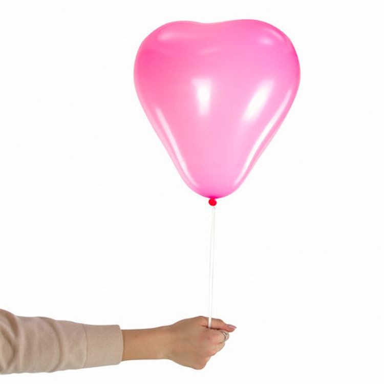 Шары воздушные в форме сердца, 10&quot; (25 см), комплект 50 шт., 3 цвета — картинка 6