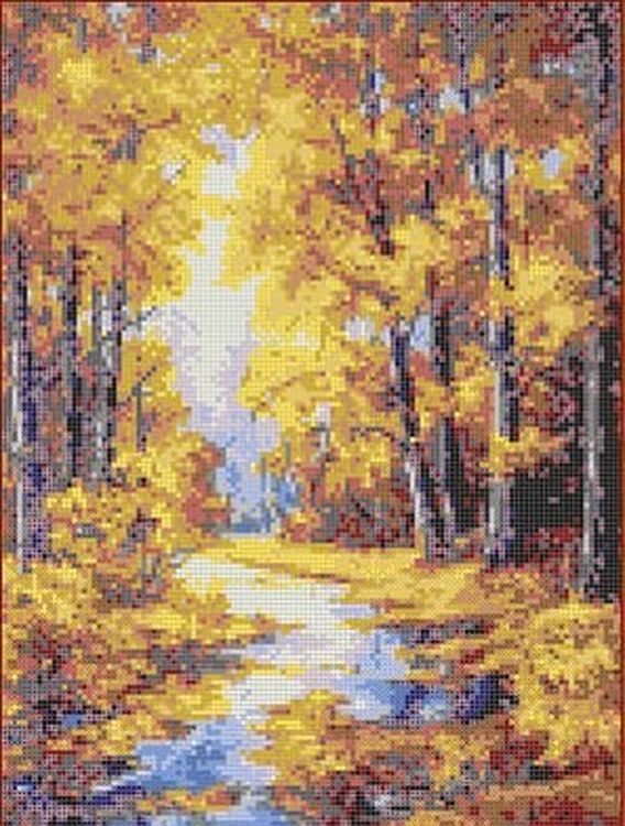 Рисунок на ткани «Осенние краски»