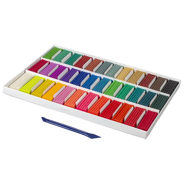 Пластилин классический Brauberg «Академия», 36 цветов, 720 г, со стеком — картинка 2