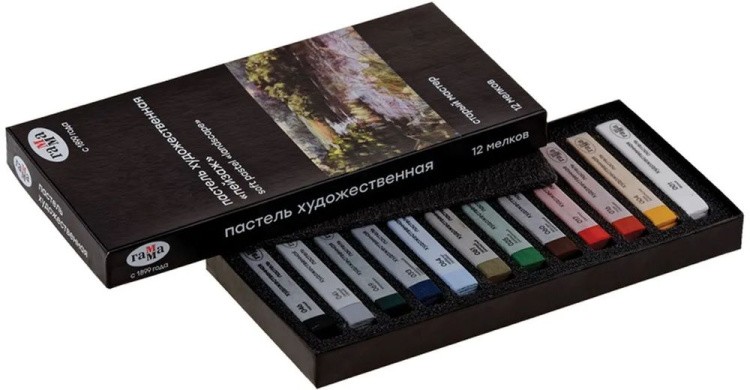 Пастель сухая художественная «Старый Мастер. Пейзаж», 12 цв., квадратное сечение, Gamma — картинка 2