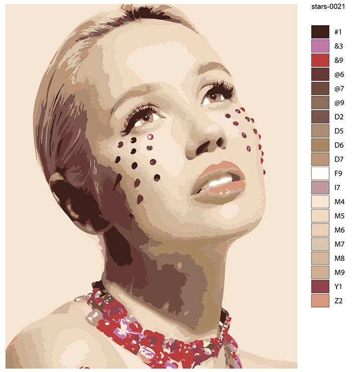 Картина по номерам «Певица Клава Кока: портрет в розовом» — картинка 2