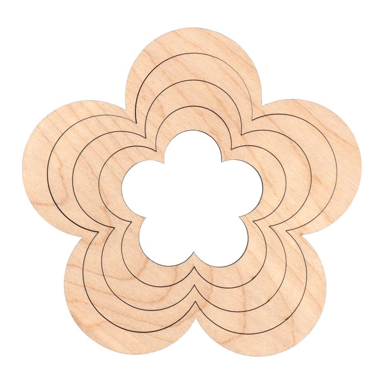 Заготовка для декорирования «Формы для эпоксидной смолы. Цветы», фанера, 5 шт., Mr. Carving — картинка 2