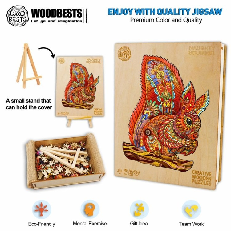 Деревянные пазлы «Лесная Белка L», Woodbests — картинка 4