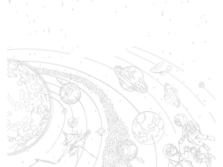 Картина по номерам «В космосе» — картинка 3