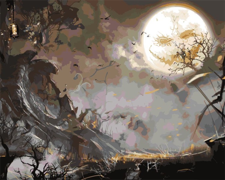 Картина по номерам «Хеллоуинский пейзаж»