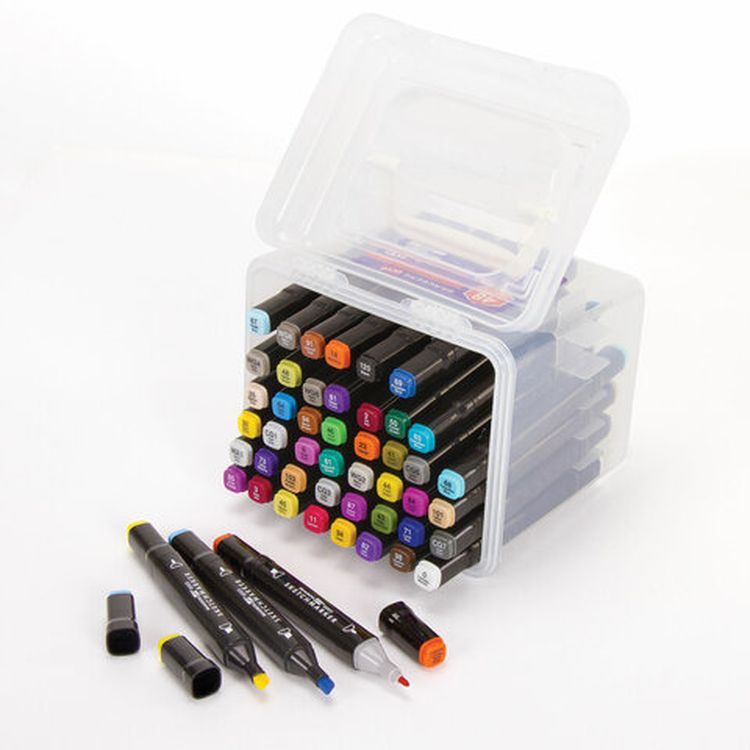 Маркеры для скетчинга двусторонние BRAUBERG ART DEBUT BLACK, цвет: набор 48 цв — картинка 6