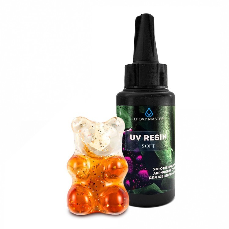 УФ-отверждаемая акриловая смола мягкая EpoxyMaster - Soft, 60 г — картинка 2