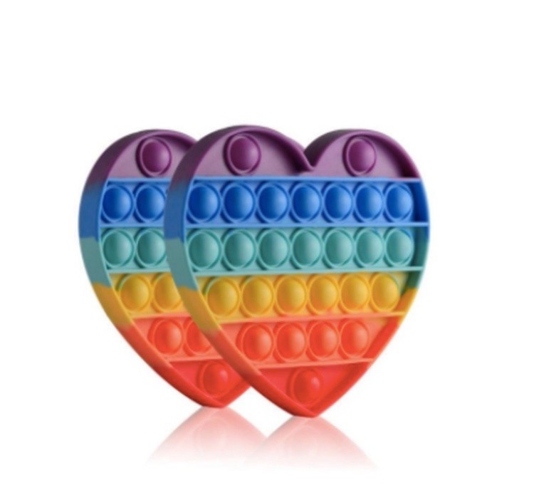 Игрушка антистресс Pop it Поп ит, Вечная пупырка «Сердце» — картинка 2