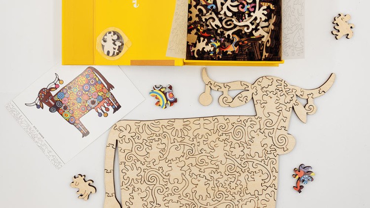 Деревянные пазлы DAVICI «Радужная корова» — картинка 6