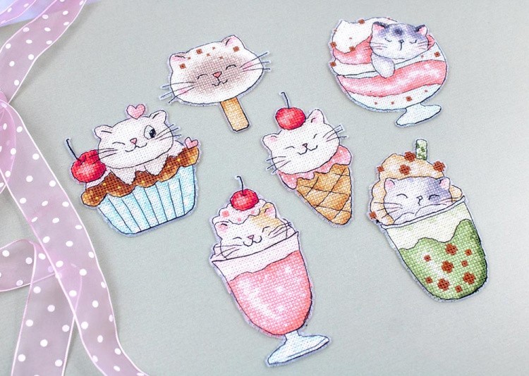 Набор для вышивания «Summer Kitties Kit (Летние котята 6 фигурок)» — картинка 2