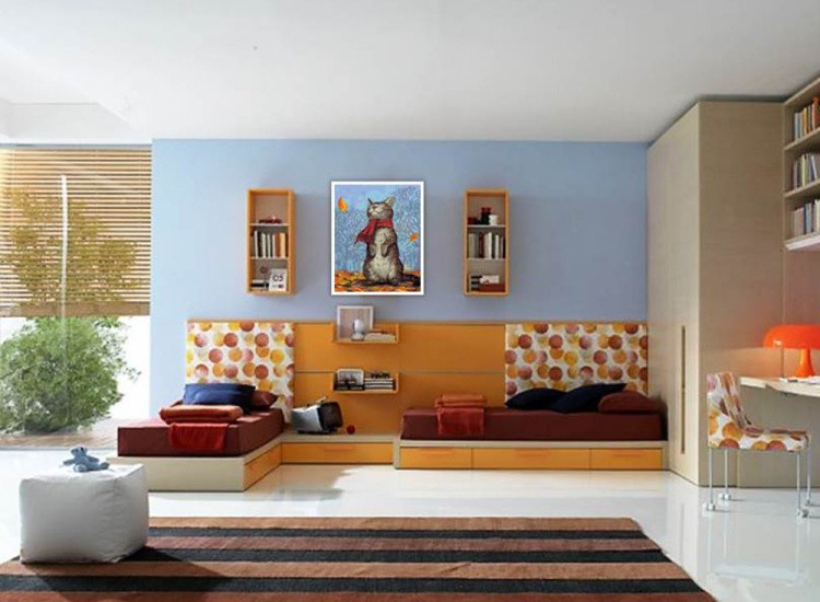 Картина по номерам «Кот в шарфе» — картинка 5